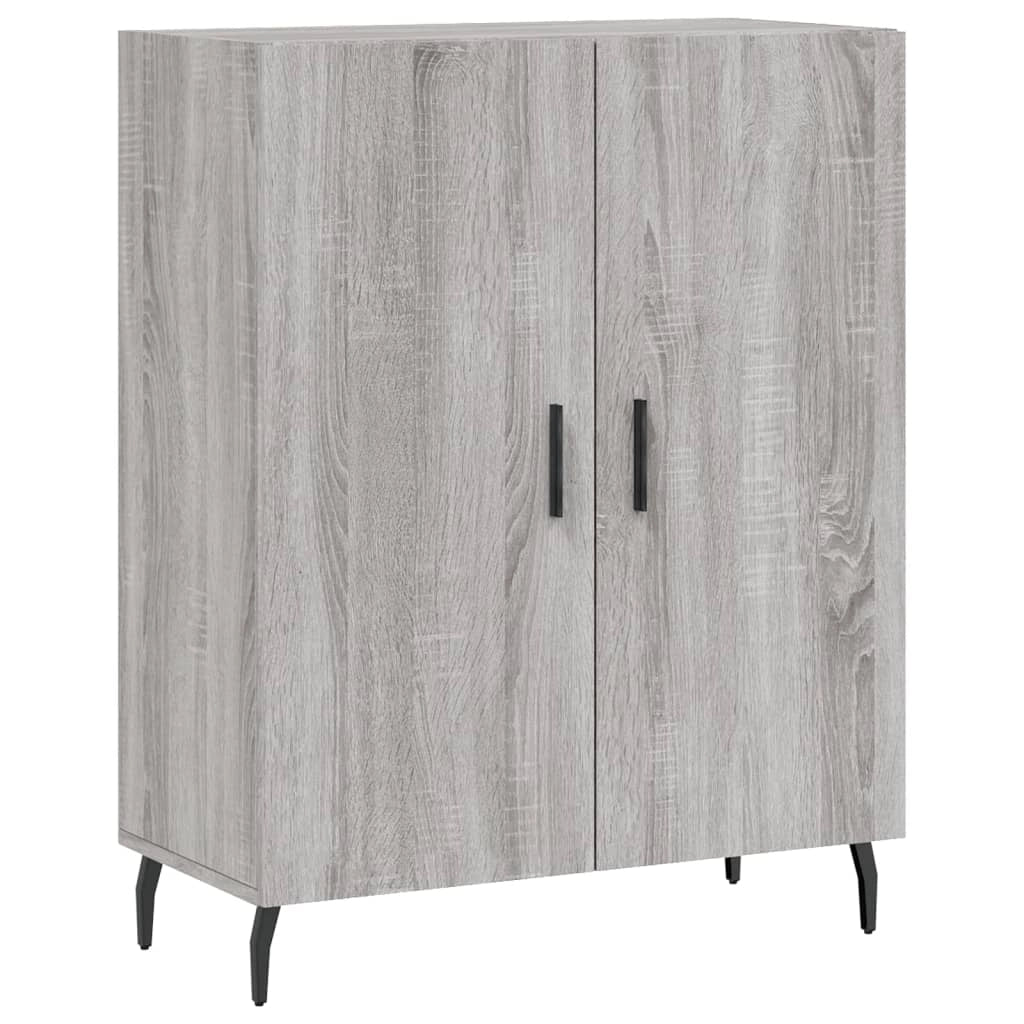 Buffet credenza cassettiera armadio mobile contenitore organizer cucina soggiorno salotto rovere Sonoma alto 69,5 x 34 x 180 cm legno ingegnerizzato grigio 02_0035568