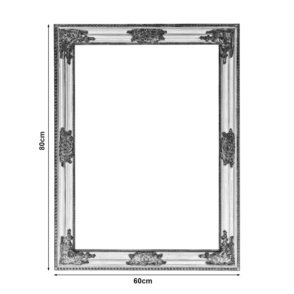 Specchio decorativo moderno da parete in stile barocco 80 x 60 cm oro 03_0010185
