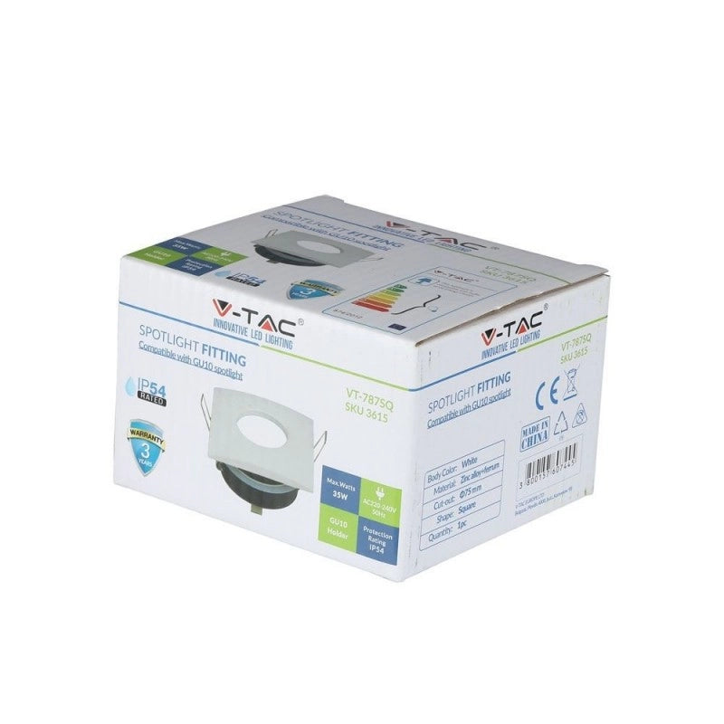 GU10 MATT MATT Square White
