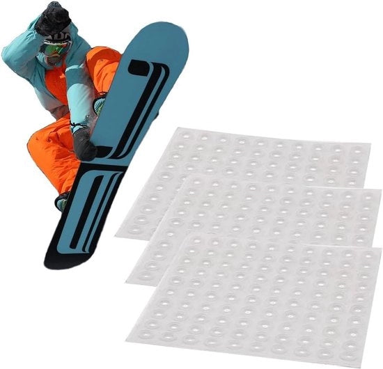 Pattini antiscivolo per snowboard Plus - 300 pezzi - Punti autoadesivi - Accessori di grip extra - Blu - Attrezzatura per lo sport invernale