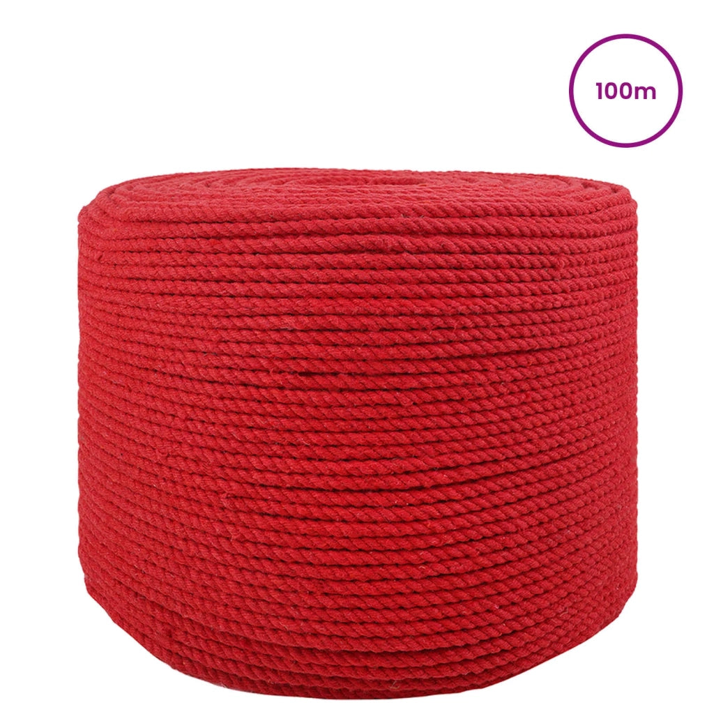 Corda | Fune Rosso 0,4 x 0,4 x 10000 cm Cotone