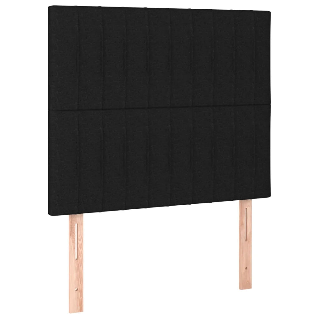Letto a Molle con Materasso e LED Nero 90x190 cm in Tessuto 3134999