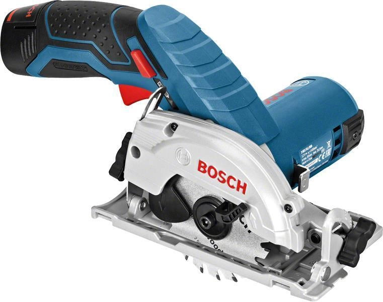 Bosch 06016A1005 Professional Sega Circolare a Batteria 12V 85 mm 2 Batterie 3.0Ah Caricabatteria GAL12V-40 L-BOXX colore Nero