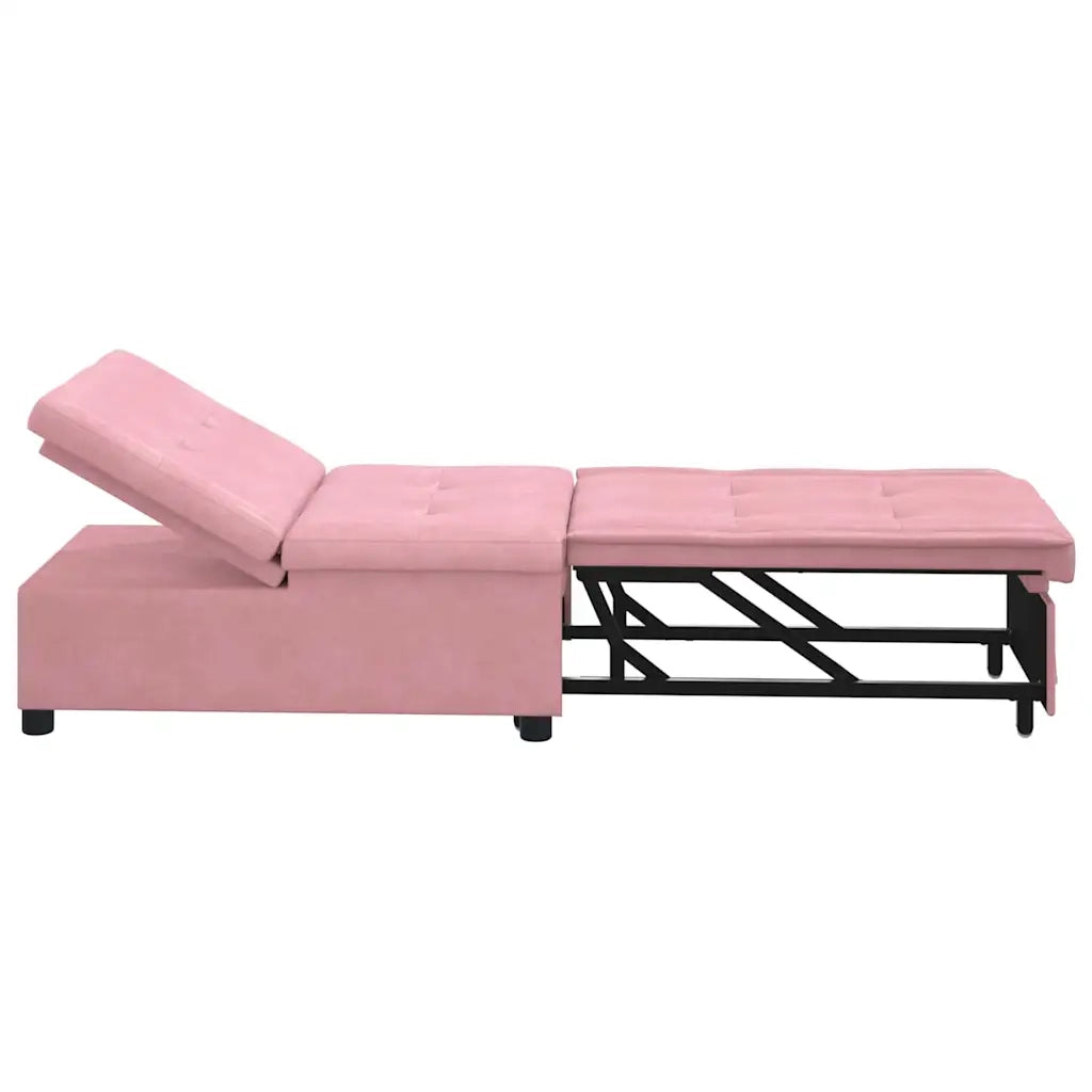Divano letto | Sof¨¤ letto | Letto singolo Rosa 194 x 67 x 82 cm Velluto