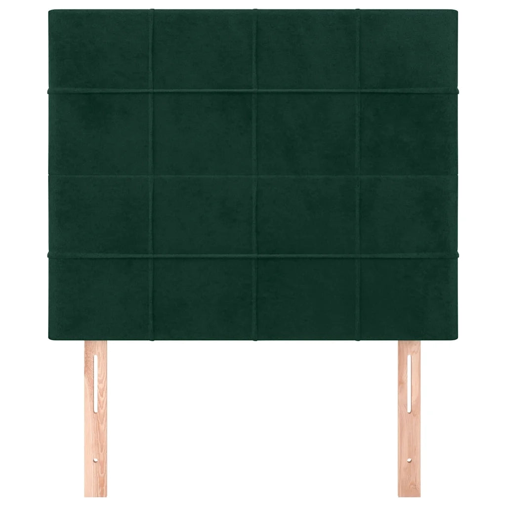 Testiera | Testata Verde Scuro 100x5x118/128 cm Velluto