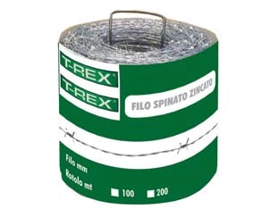 FILO FERRO SPINATO ZINCATO- - rotolo da mt.200 - 1 rotolo T-REX