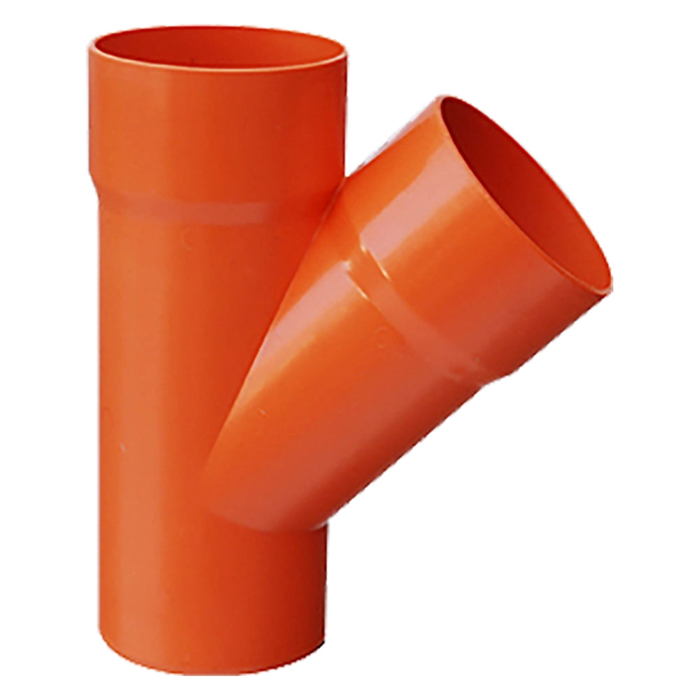 DERIVAZIONE 45 E?  ° IN PVC 45 E?  °  E?E ? 100
