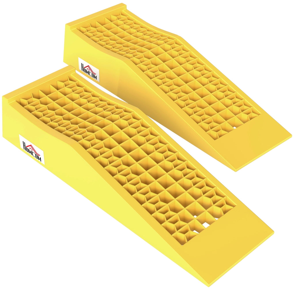 Rampe di Carico per Auto ¨C Xylo ¨C 70x19,5x7,8 cm PP Giallo Set 2 Pezzi