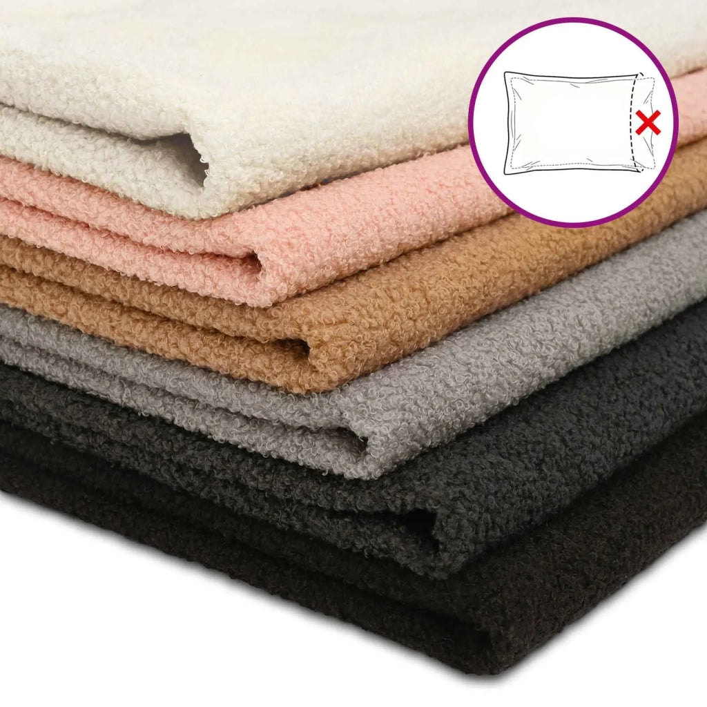 Federa 6 pcs HEERLEN Rosa 55 x 55 cm Bouclé 912314