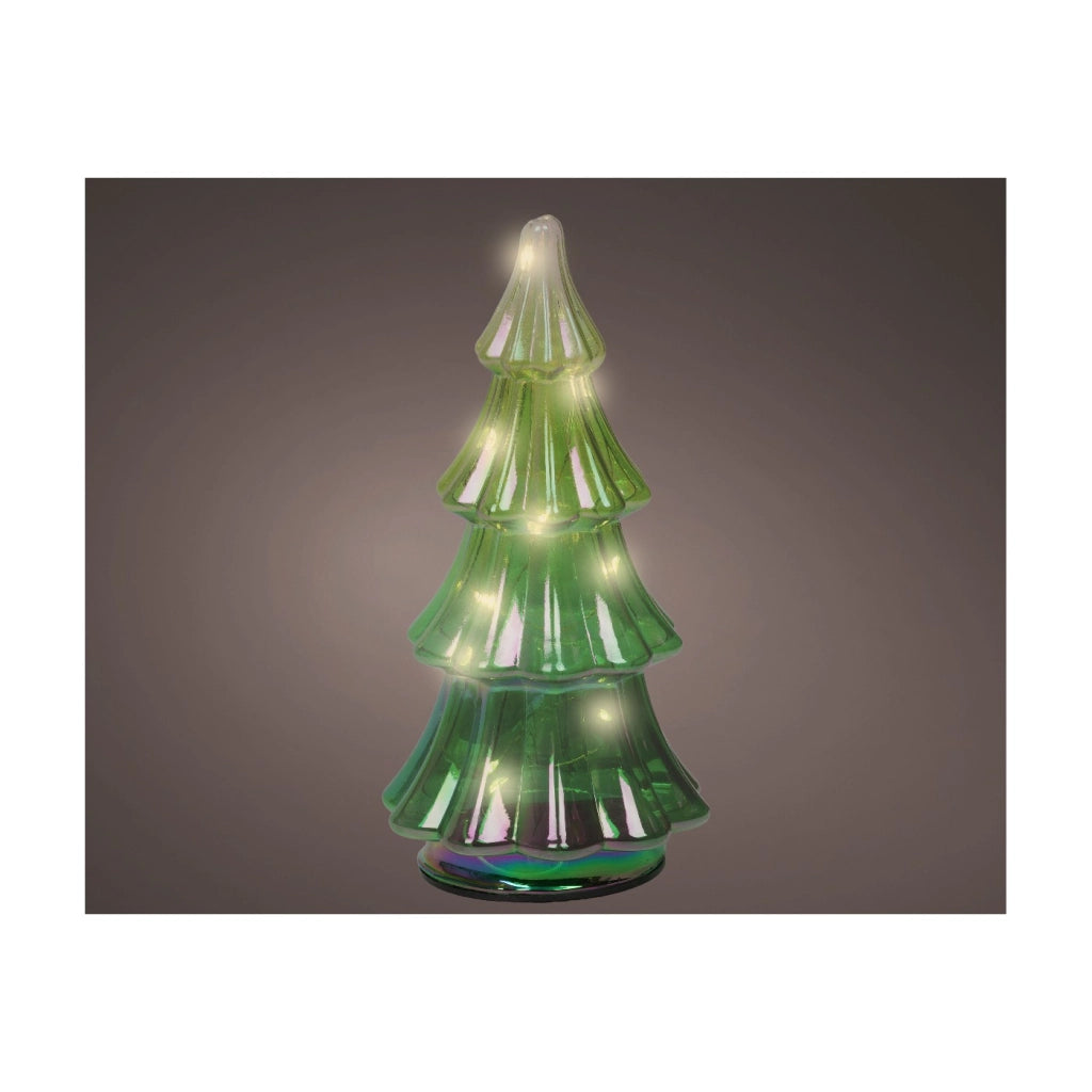 Albero Vt verde c/LED d9x17cm