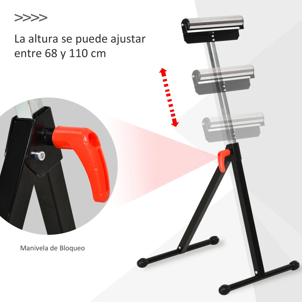 Cavalletto Pieghevole e Regolabile in Altezza ¨C zephmum ¨C Nero e Argento
