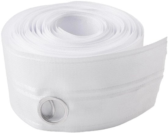 Telaio per tende in polipropilene, estensibile e rimovibile, opaco, diametro foro 22 mm, 10 m, ecocompatibile, nastro per tende.