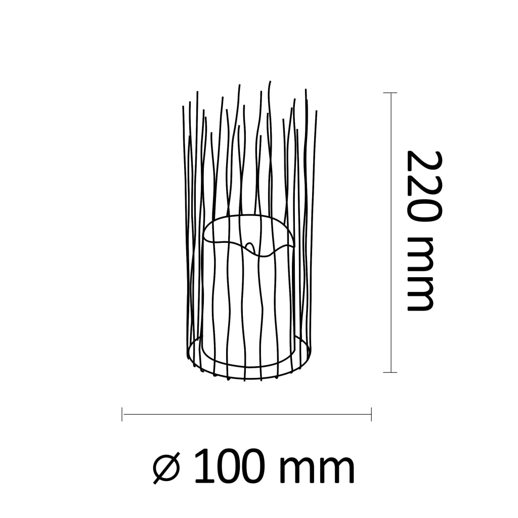 Lampada LED decorativa NYBORG 22cm nera IP44 a pile
