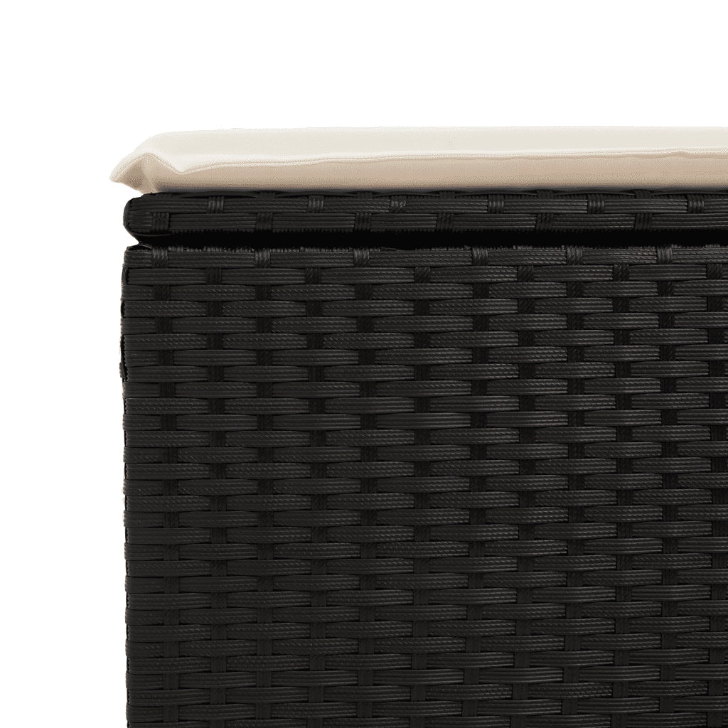 Set Divani da Giardino 9 pz con Cuscini Nero in Polyrattan 3249145
