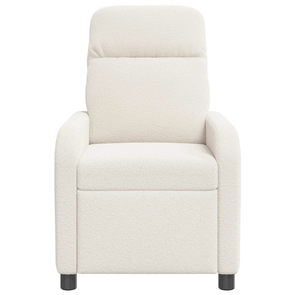 Poltrona reclinabile Crema Bouclé 42034934