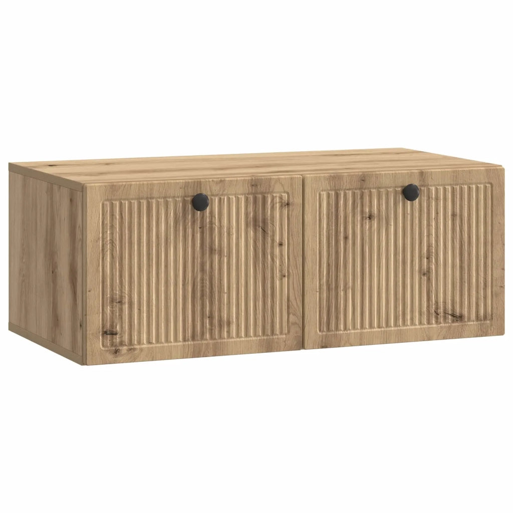 Mobile Porta TV da Muro-Credenza per TV sospesa Rovere Artigianale 78,5 x 41 x 30 cm 402172