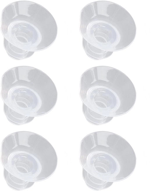 Kit di sostituzione per flange in silicone 24 mm - Materiale in silicone liquido - 6 pezzi - Compatibile con pompa per latte portatile - Riduce la formazione di bolle - BPA libero - Scheda di protezione per seno