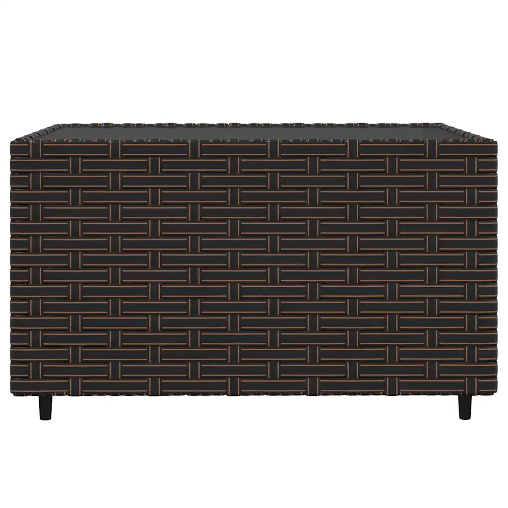 Set Mobili da Giardino 4 pz con Cuscini in Polyrattan Marrone 319815