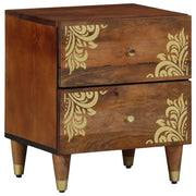 Set di 2 Comodini | Armadio da Notte | Mobiletto da notte Marrone miele 40 x 33 x 46 cm