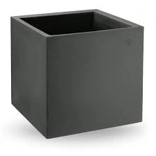 Vaso Cosmos Cubo 55 cm dal Design Moderno per Interni ed Esterni Colore: Bianco