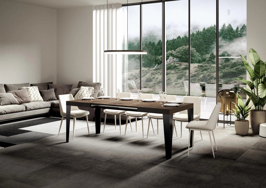 Tavolo Allungabile 140-224x80x77 cm Flame Noce