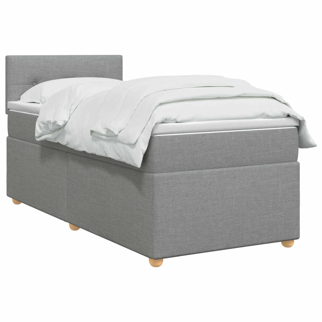 Letto box spring con materasso Grigio Chiaro 90 x 190 cm 3450846