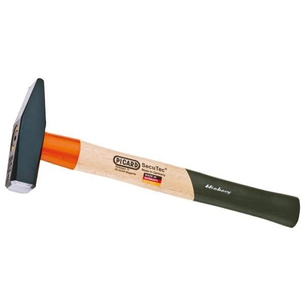 PICARD 0001202-0800 SecuTec Martello da Fabbro 800 g Testa in Acciaio Speciale Forgiato Manico in Legno Hickory Sistema di Fissaggio SecuTec colore Nero