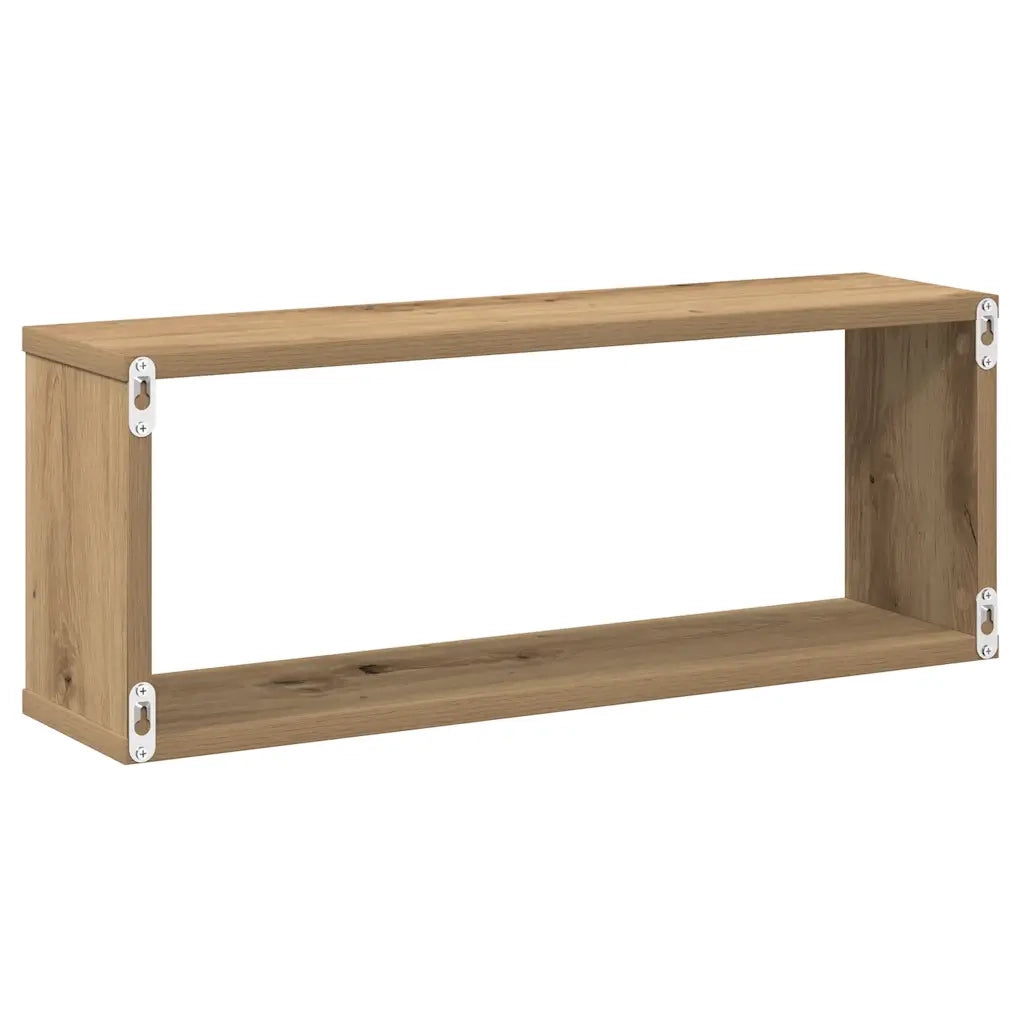 Mensole Parete a Cubo 2 pz Artigianale 30x15x30 cm Truciolato 856589