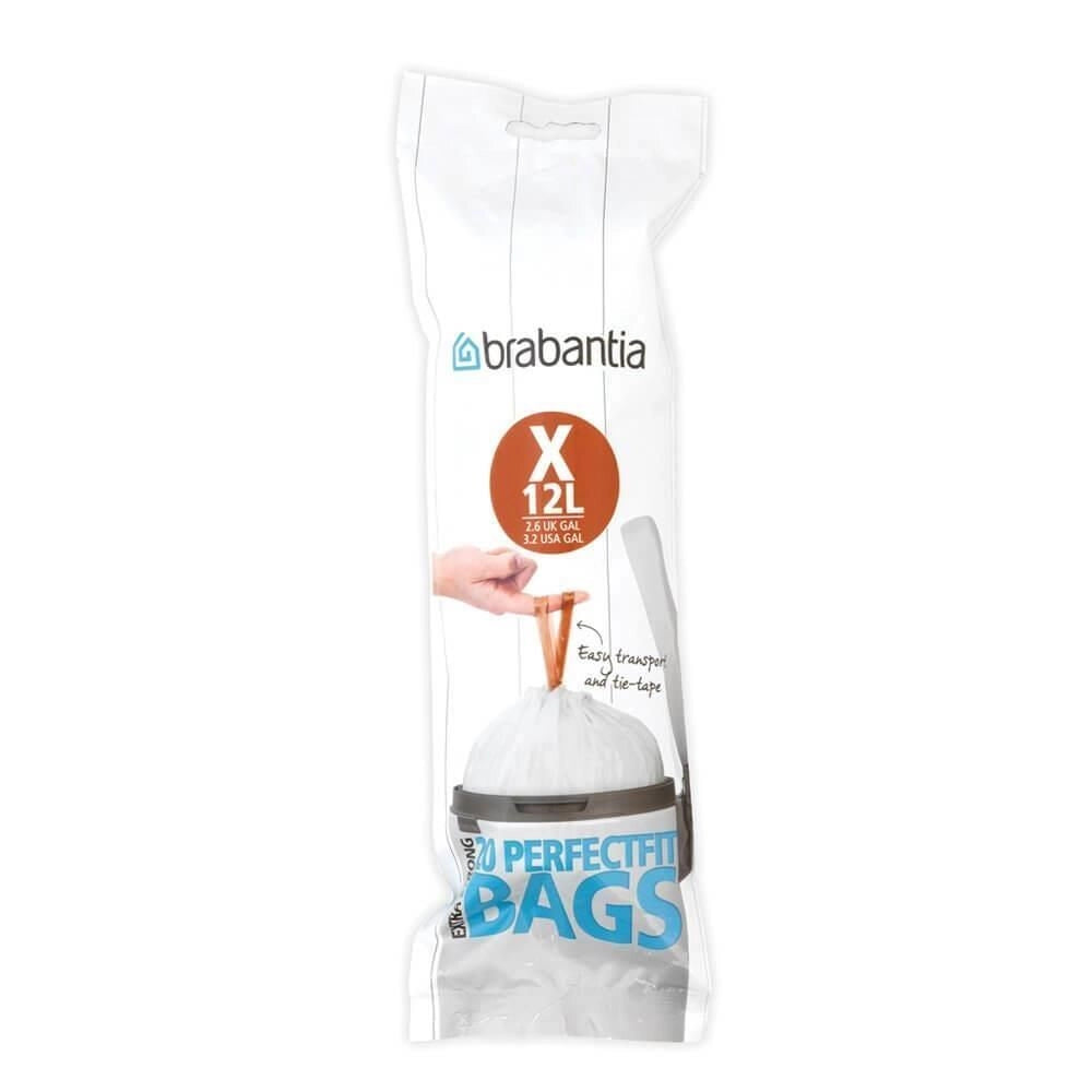 Brabantia 116728 sacchetto per rifiuti 12 L Bianco 20 pz