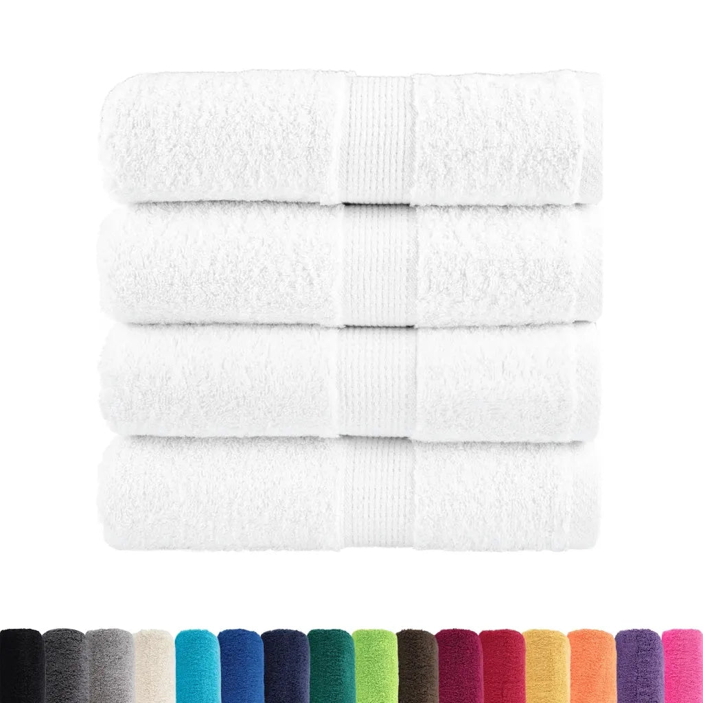 Asciugamani Premium SOLUND 4 pz Bianco 30x30 cm 600 g/m² 137117