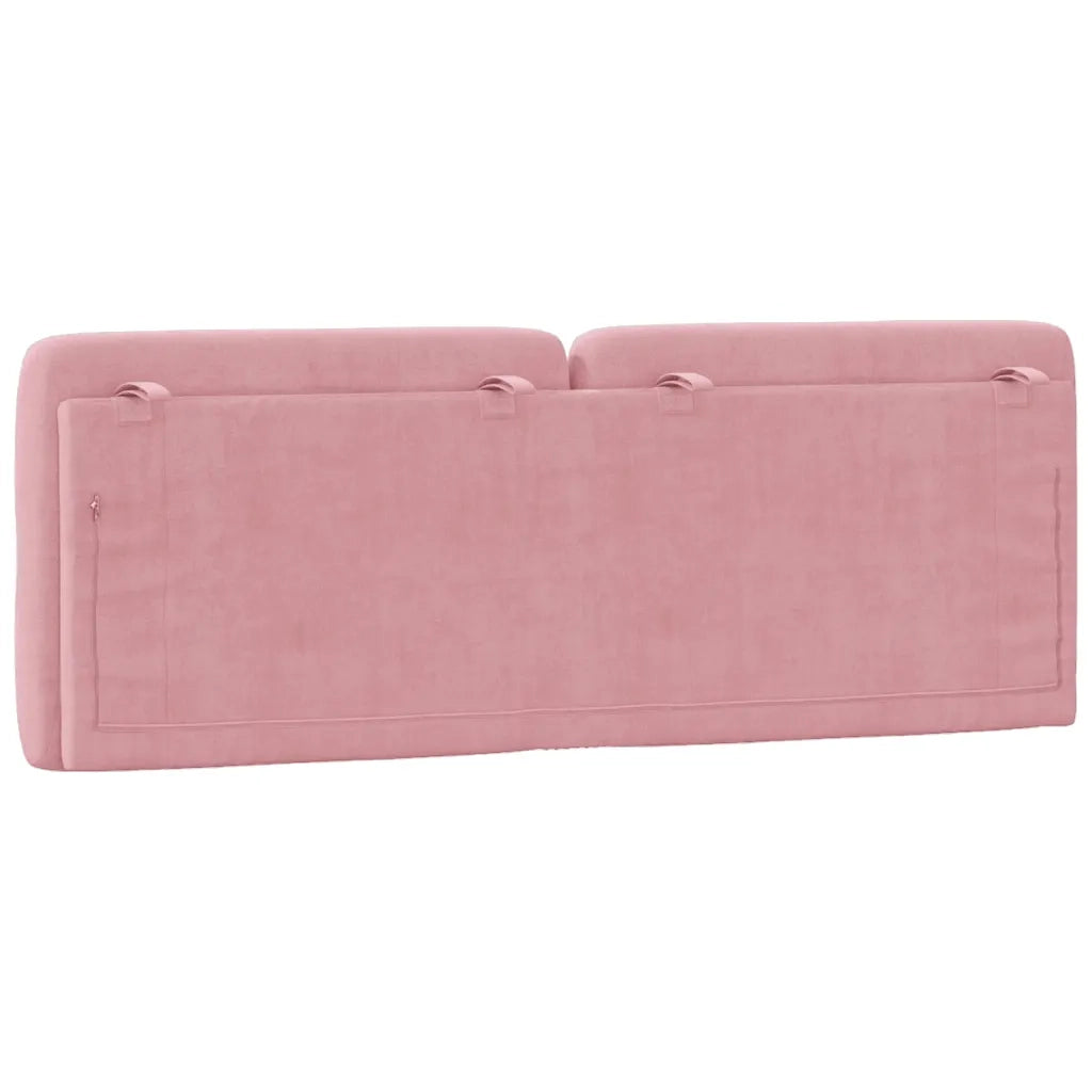 Cuscino Testiera-Cuscino per Testiera Rosa 120 cm in Velluto
