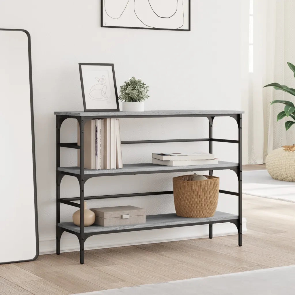 Tavolo Consolle | Tavolo d'Ingresso Grigio Sonoma 100x32x75 cm in Legno Multistrato