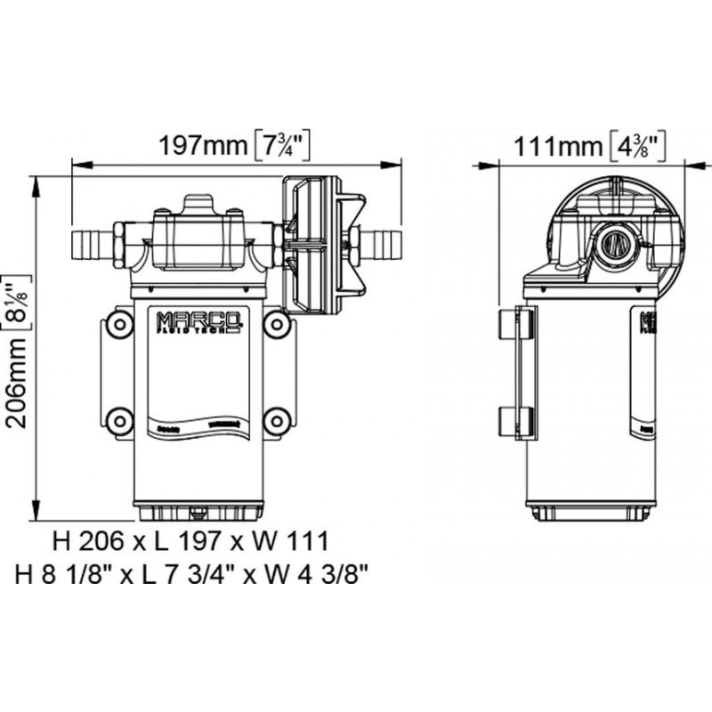 POMPA INGRANAGGI UP6 12 V. PUMP GEAR UP6 24V.