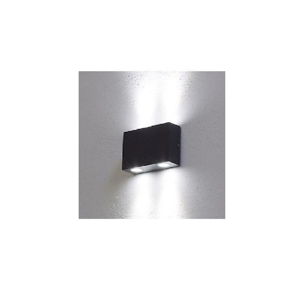 Trade Shop - Lampada A Parete Applique Led Luce Calda 4w Silver Per Interno Esterno -