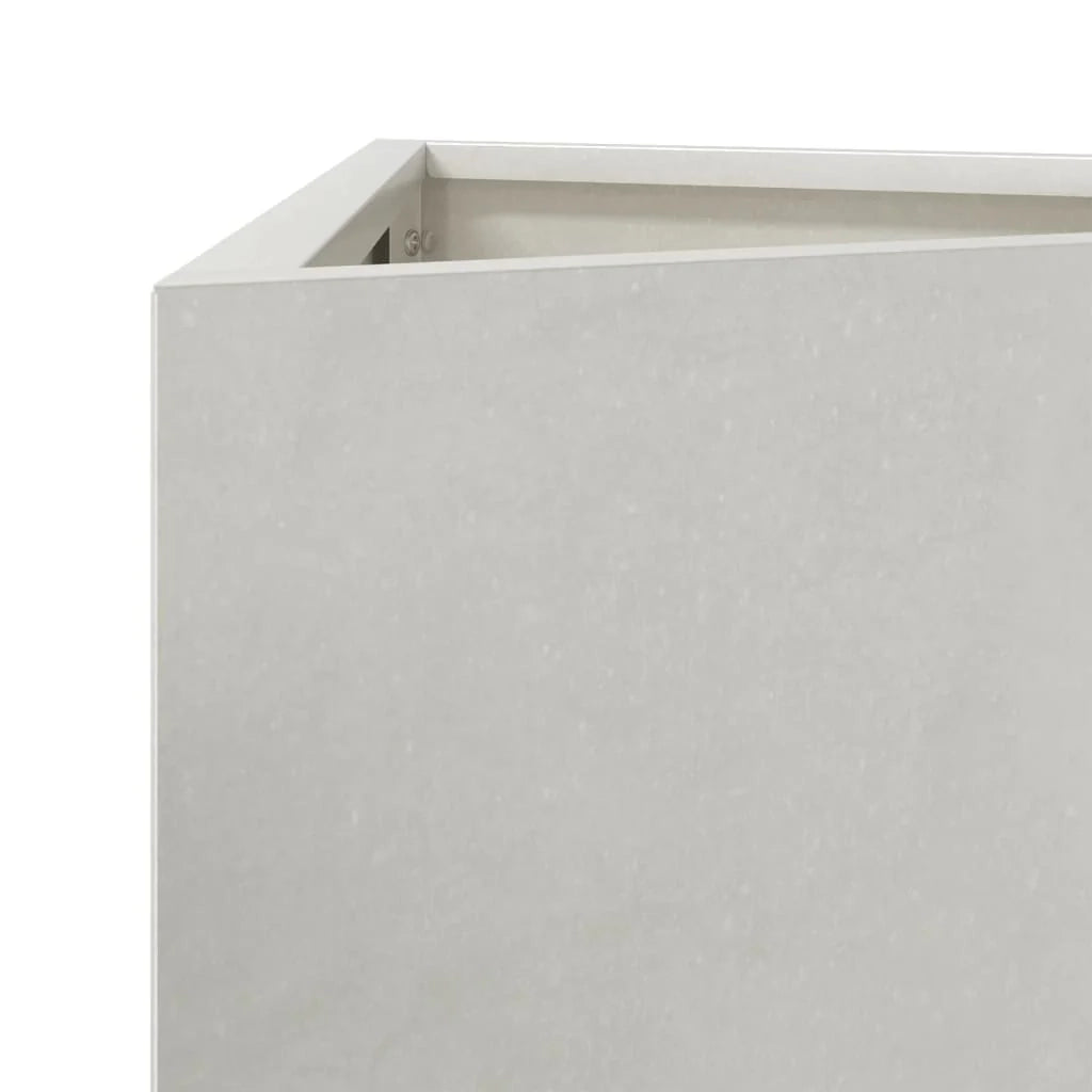 Fioriera rialzata triangolare per piante fiori e patio/giardino 50 x 43 x 75 cm acciaio inox argento 02_0038819