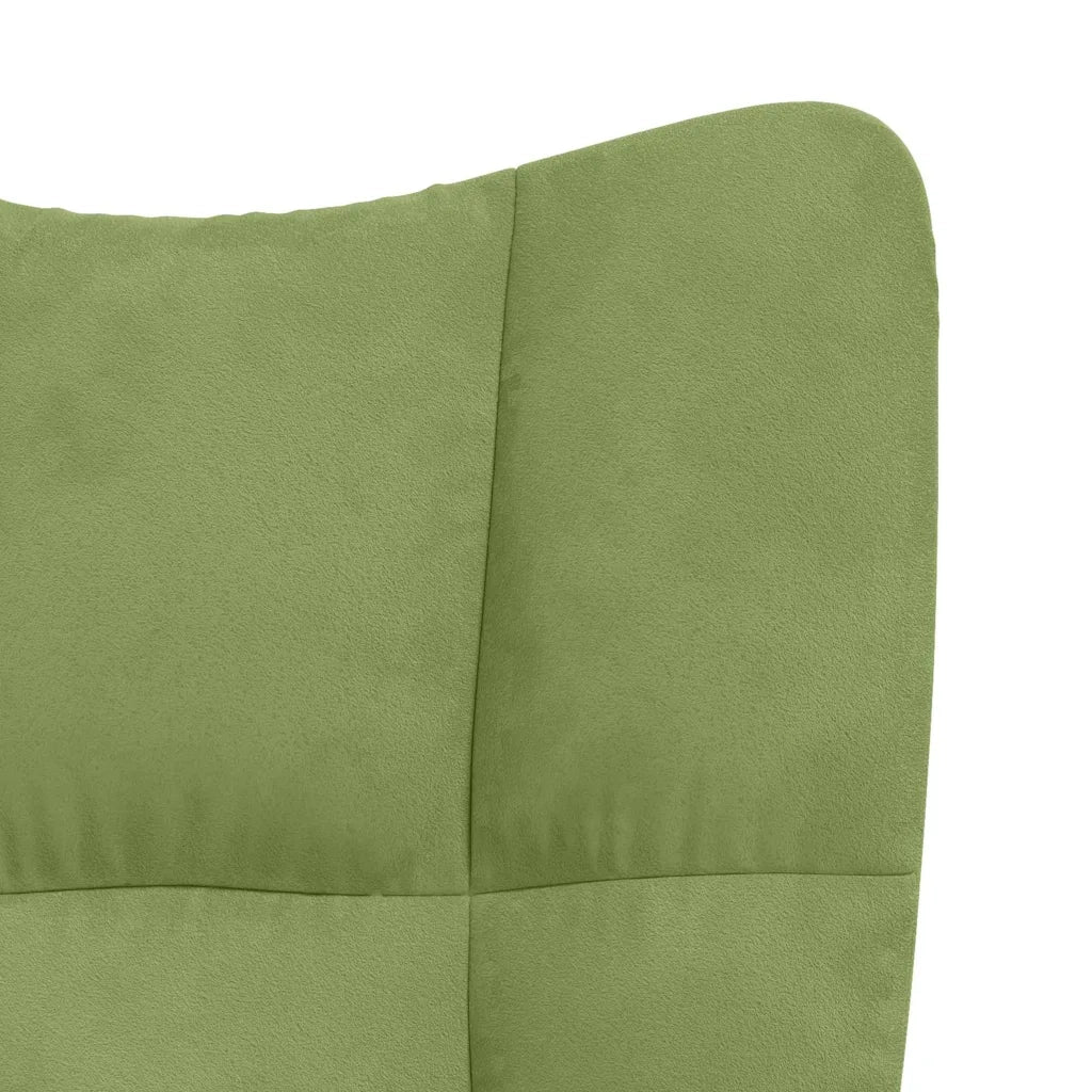 Sedia Relax Verde Chiaro in Velluto 328164
