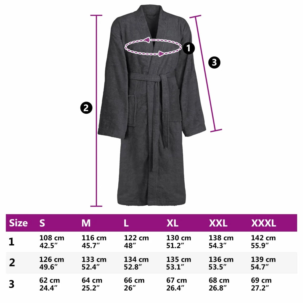 Accappatoio KINN Antracite M Cotone 4100860
