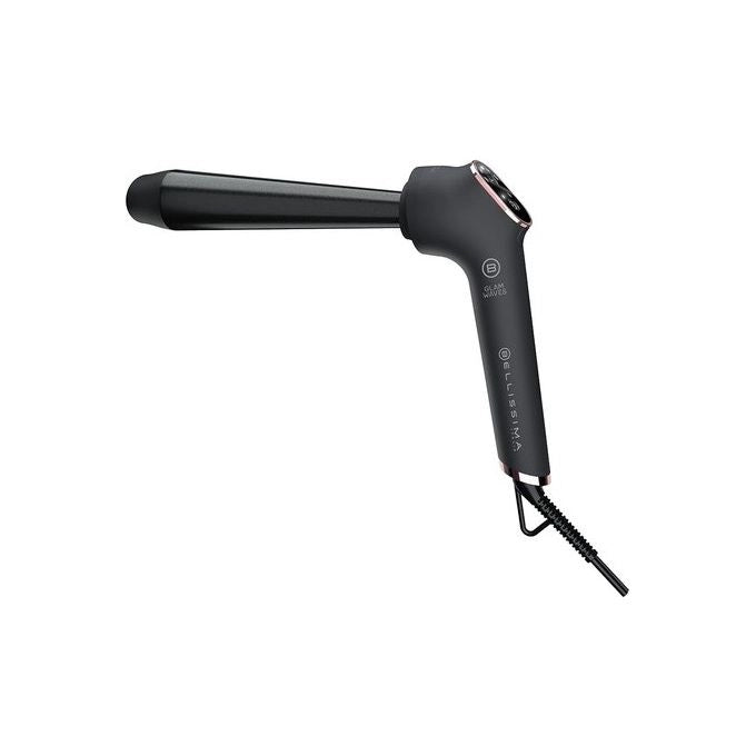 BELLISSIMA 11856 Glam Waves Ferro Arricciacapelli 5 Temperature Regolabili Display Ceramica Diamond and Cheratina Riscaldamento Rapido Puntale Antiscottatura colore Nero e Rose Gold