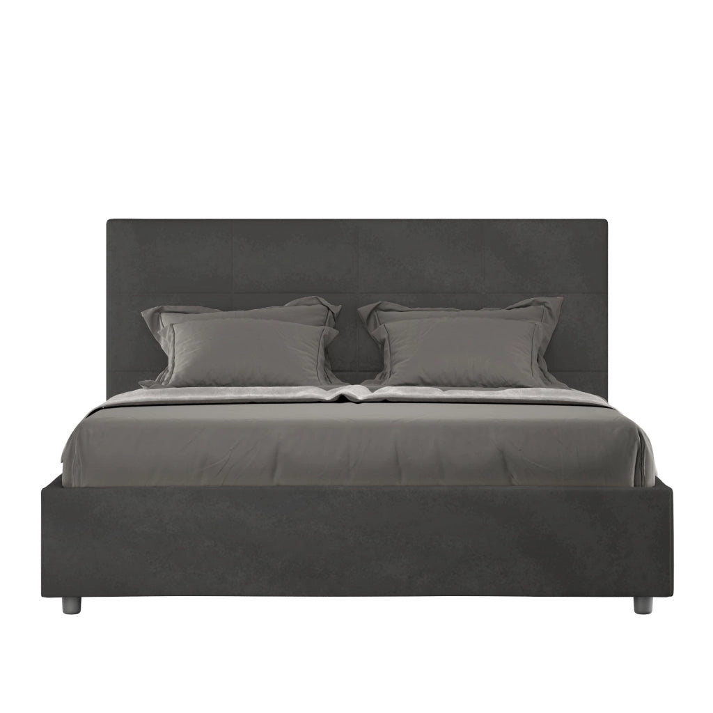 Letto Matrimoniale Francese 140x200 cm Senza Rete Mika Grigio