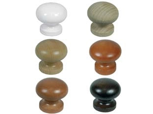 POMOLI PER MOBILI IN LEGNO LISCIO- - ø mm.35 laccato bianco - 10 pezzi