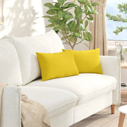 Cuscini da Divano 2 pcs Giallo Chiaro 50 x 30 cm Tessuto 42013619