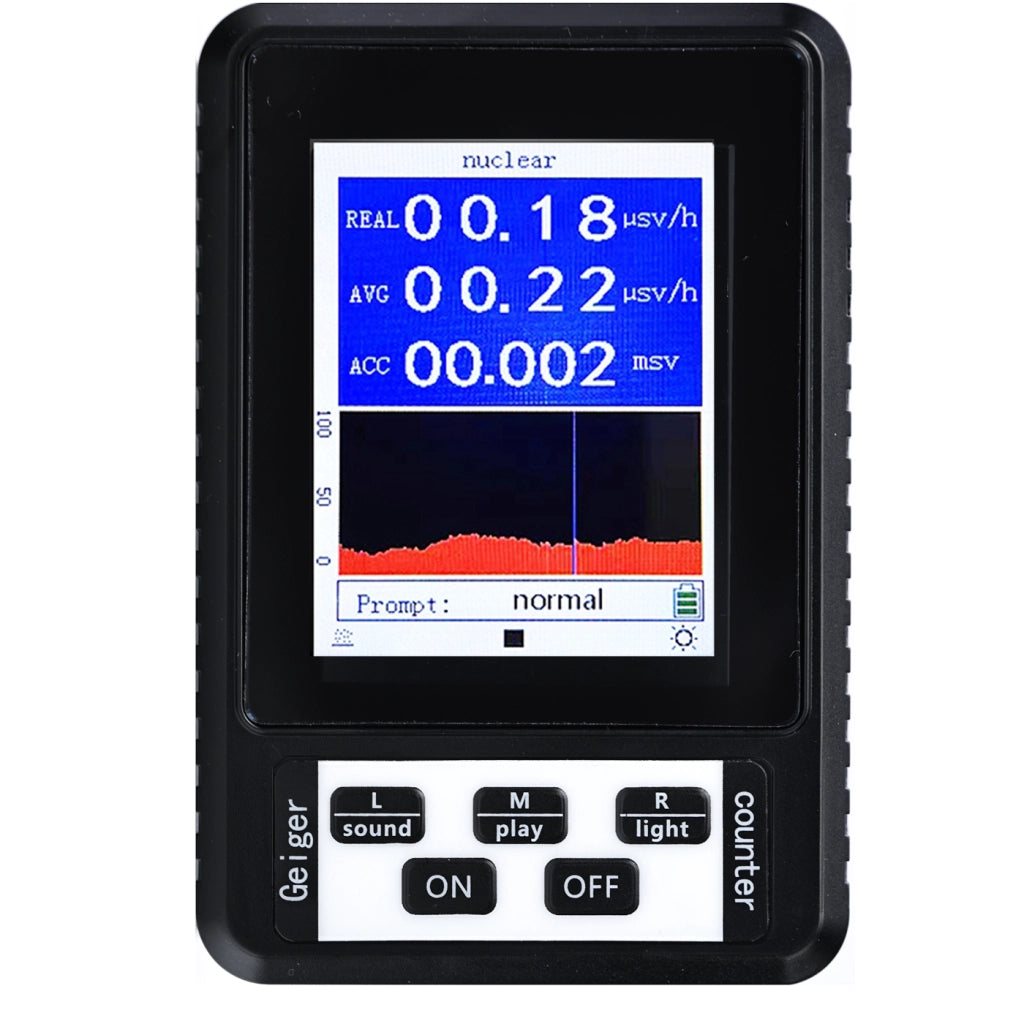 Contatore di Radiazioni Digitale Geiger XR1 BR-9B – Alta Precisione 0,001 μSv/h | Display LCD, Portatile