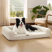 Casa per Cani con Supporto Ortopedico - Dimensioni 89x64x18cm - Casa per Cani con Schiuma di Trasformazione - Impermeabile - Antiscivolo - Cappotto di Lino Lavabile