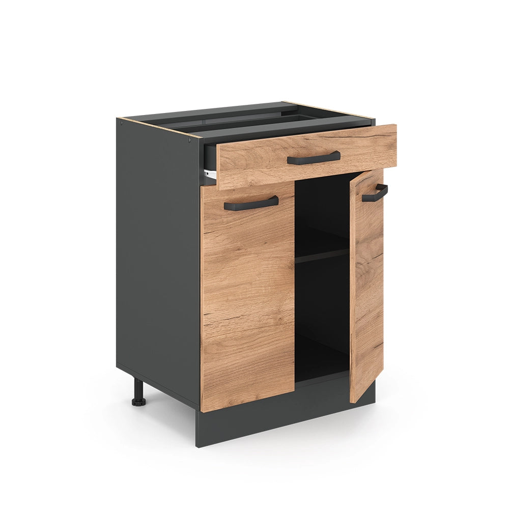 Vicco Base da cucina Quercia dorata 60 cm , PL Antracite