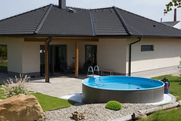 Azuro 402 DL - 4,6mx 1,2m, RATTAN - senza scala e filtro, con fori fuori asse
