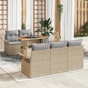 Set Divano da Giardino 6 pcs Beige Poly Rattan 3358009