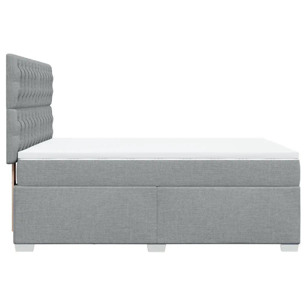Giroletto a Molle con Materasso Grigio Chiaro 160x200cm Tessuto 3290546