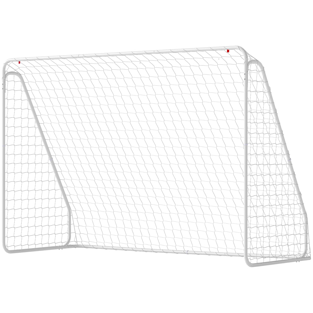 Porta da Calcio ¨C Xylo ¨C 301x120x200 cm Metallo Bianco con Rete PE