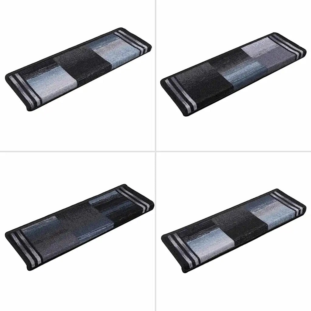 Tappetini per Scale Autoadesivi 10 pz 65x21x4 cm Nero e Grigio 149843