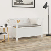 Panca-Sgabello Bianca 107x45x75,5 cm Legno Massello di Abete 395924